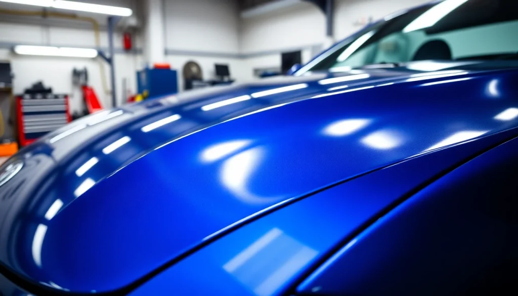 PPF Chattanooga enhances vehicle appearance with sleek protection film in modern garage.