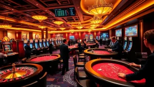 Experience high-stakes play at a luxurious casino en ligne francais with vibrant games and elegant decor.